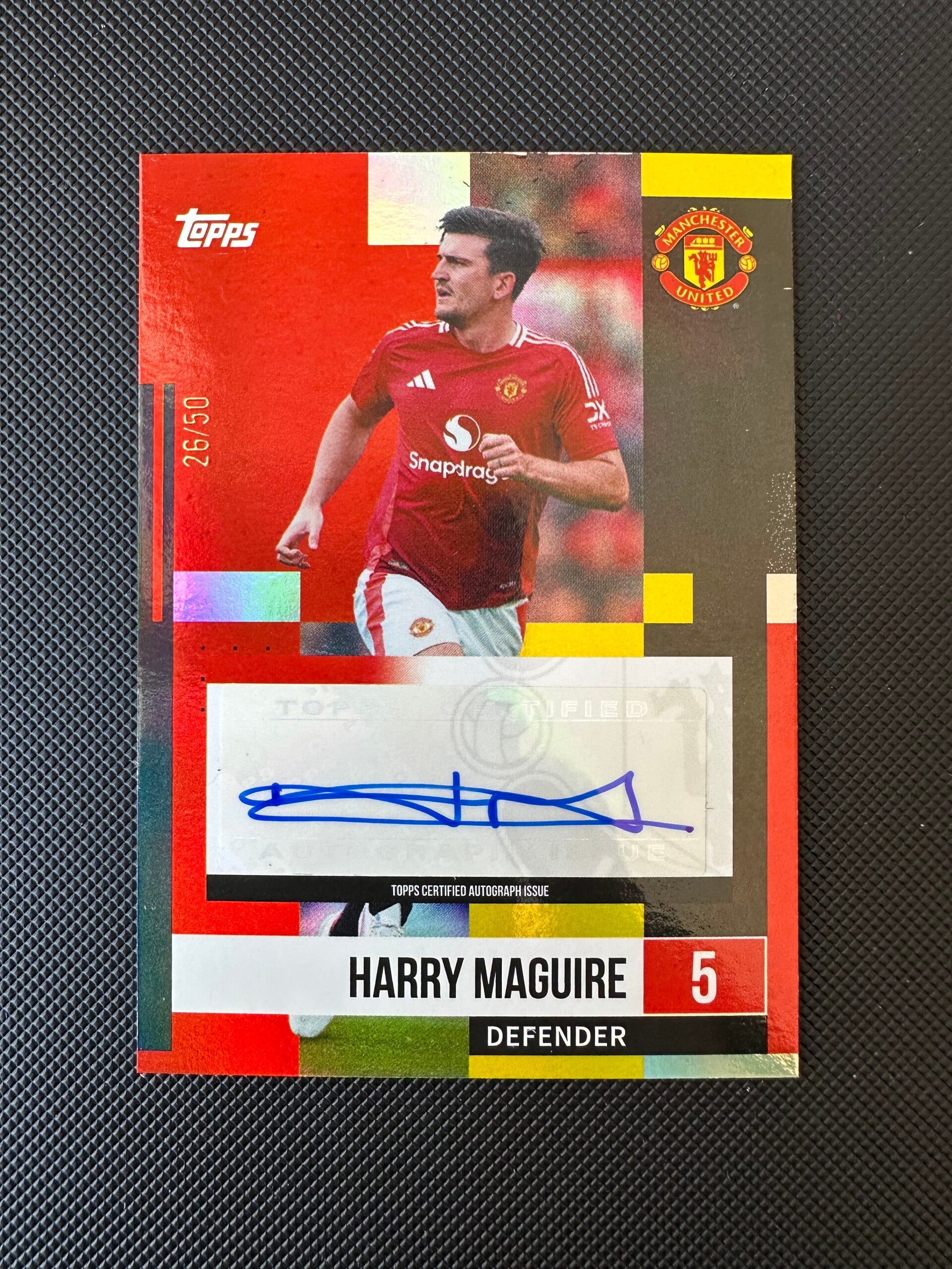 Harry Maguire /50 Auto Topps Team Set 2024/25 #AU-HM