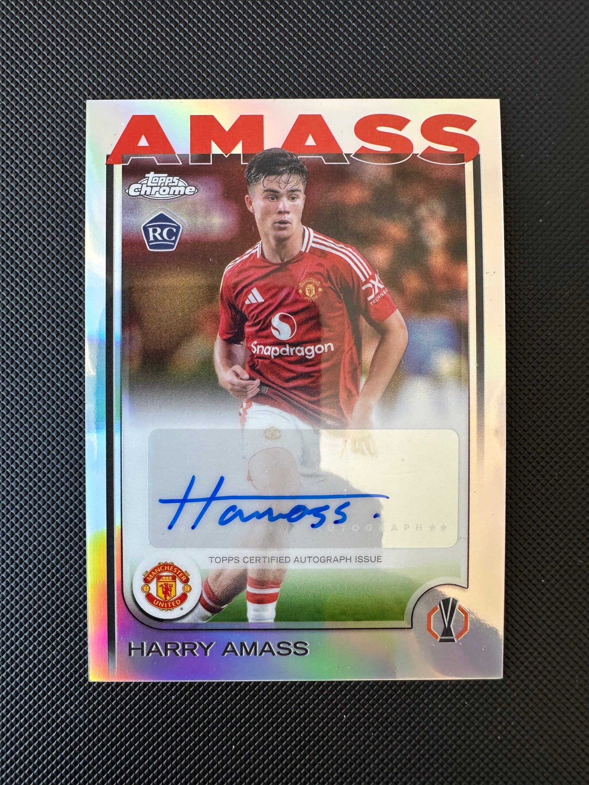 Harry Amass Rookie Auto Topps Chrome UEFA CC 2024/25 Refractor #CA-HA