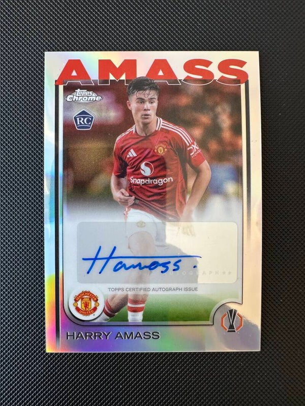 Harry Amass Rookie Auto Topps Chrome UEFA CC 2024/25 Refractor #CA-HA