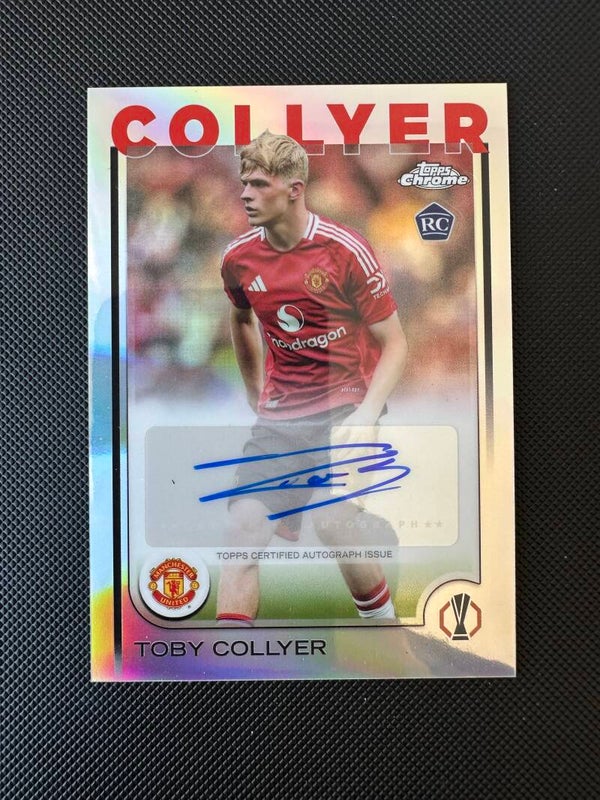 Toby Collyer Rookie Auto Topps Chrome UEFA CC 2024/25 Refractor #CA-TC