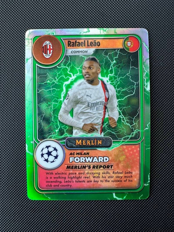 Rafael Leao Topps Merlin UEFA CC 2024 Gamers Lightening Green #MG-3 MILAN