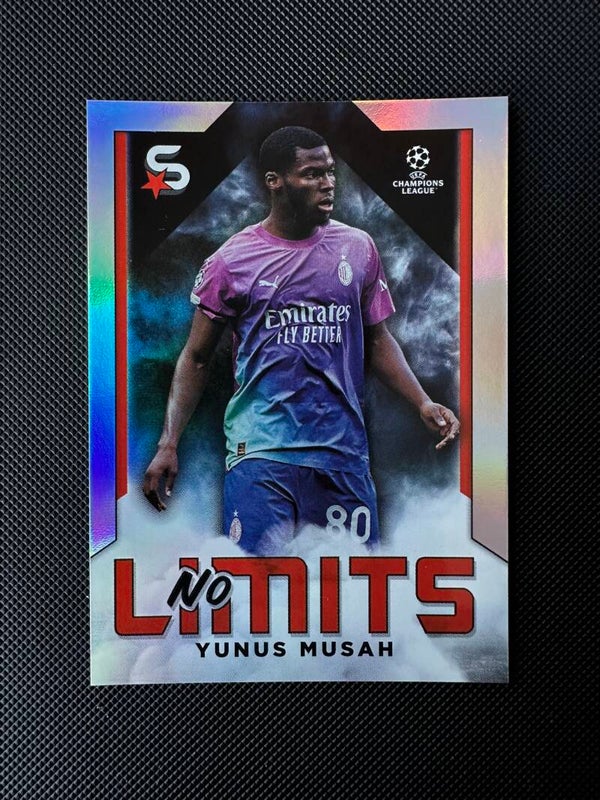 Yunus Musah Topps SuperStars 2024 No Limits Refractor #NL-02 MILAN