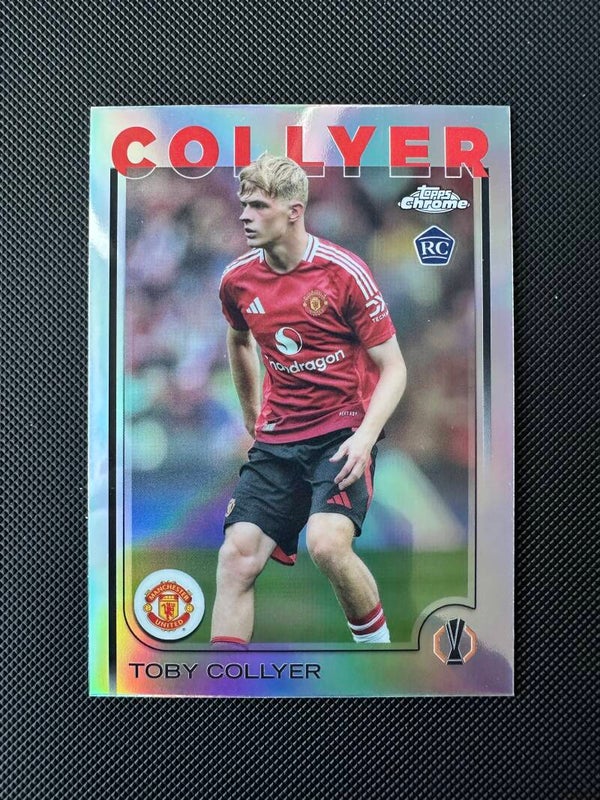 Toby Collyer Rookie Topps Chrome 2025 Refractor #18 MAN. UTD.