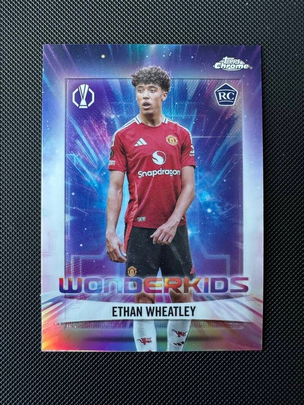 Ethan Wheatley Rookie Topps Chrome 2025 Wonderkids Refractor #WK-12 MAN. UTD.