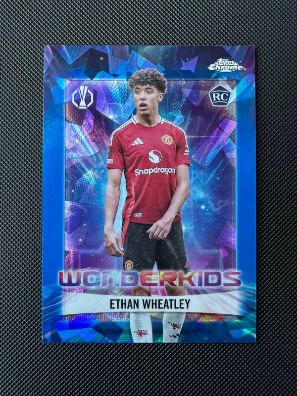 Ethan Wheatley Rookie Topps Chrome Sapphire 2025 Wonderkids #WK-12 MAN. UTD.
