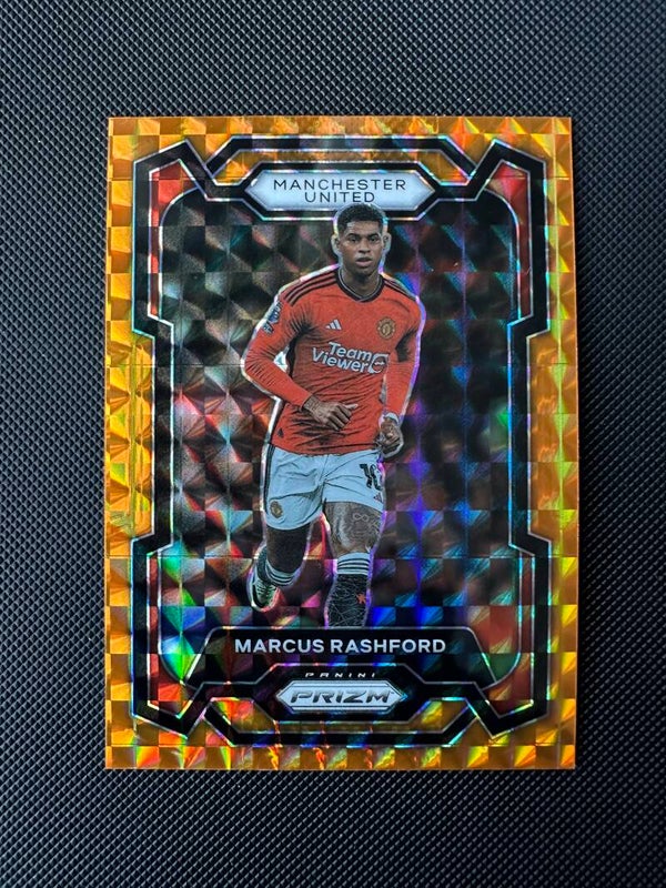 Marcus Rashford Panini Prizm Premier League 2023/24 Orange Mosaic Prizm #45 MAN. UTD.