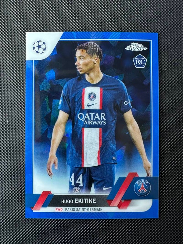 Hugo Ekitike Rookie Topps Chrome Sapphire 2023 Blue #125 PSG
