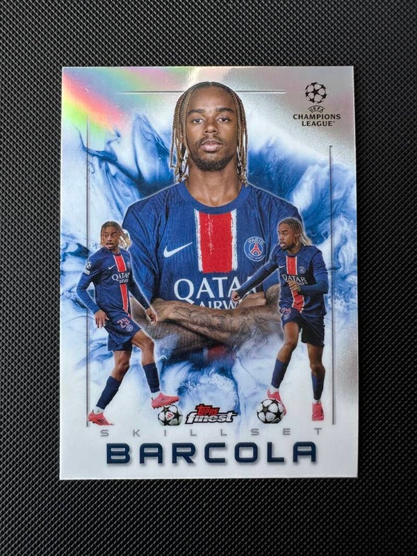 Bradley Barcola Topps Finest 2025 Skillset Refractor #SK-1 PSG