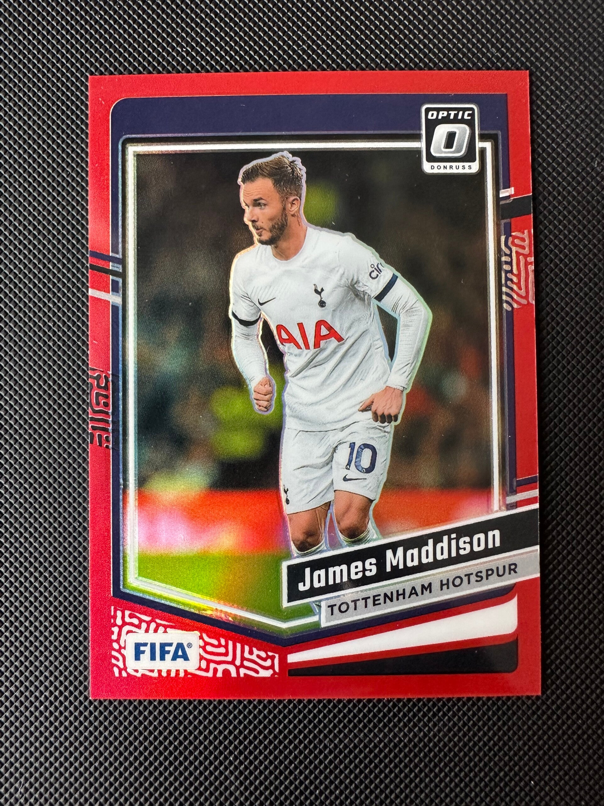 James Maddison /299 Panini Donruss 2023/24 Optic Red Prizm #104