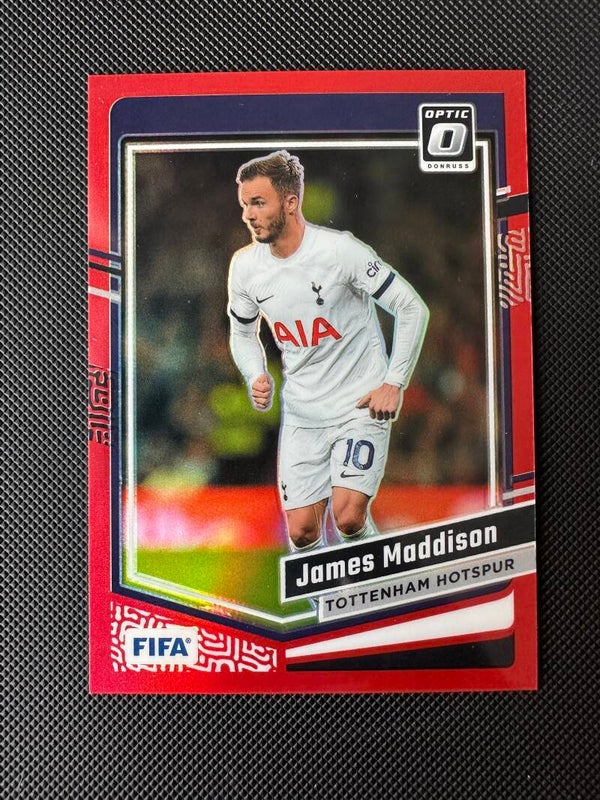 James Maddison /299 Panini Donruss 2023/24 Optic Red Prizm #104