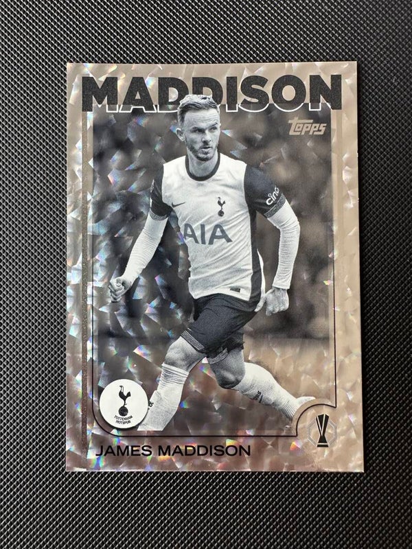 James Maddison /150 Topps UEFA 2025 Black/White Icy #45