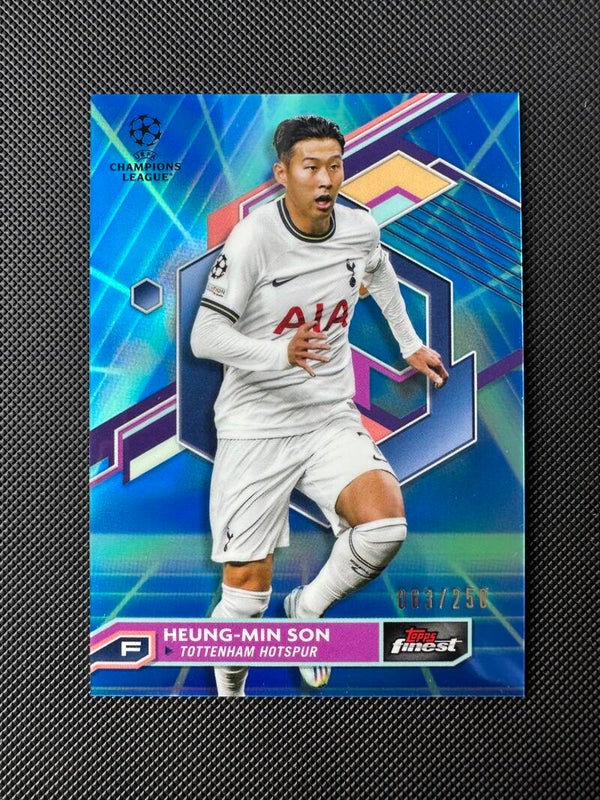 Heung-Min Son /250 Topps Finest 2023 Blue Refractor #29