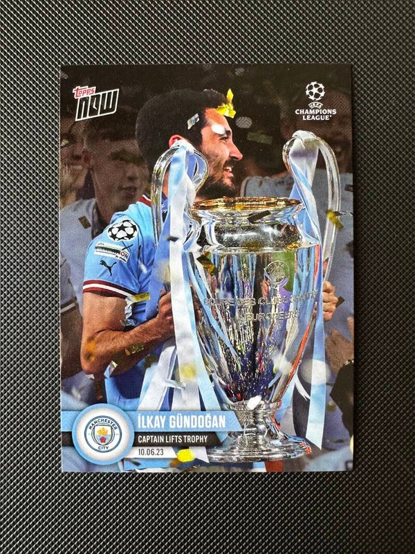 Ilkay Gundogan Topps Now 2023 Captain Lifts Trophy #118