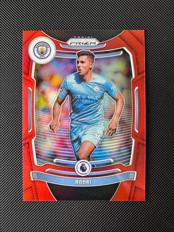 Rodri /199 Panini Prizm Premier League 2021/22 Red Prizm #7