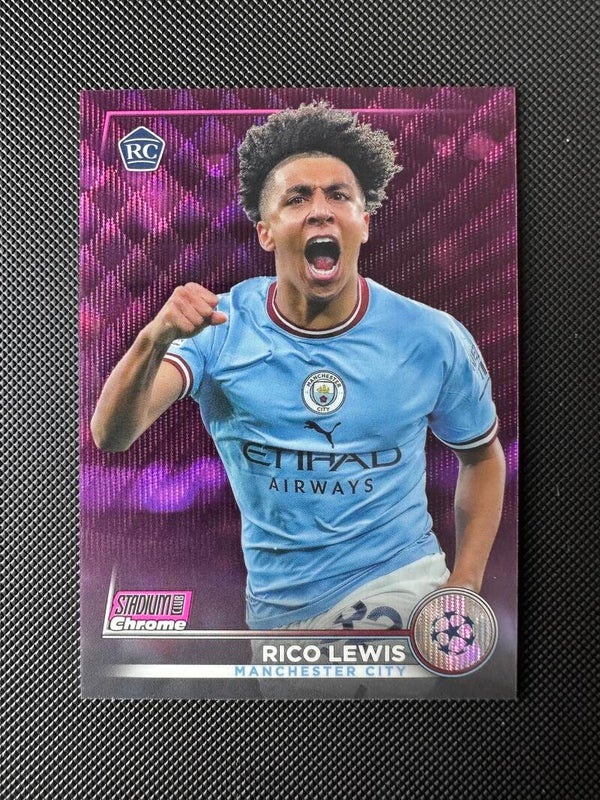 Rico Lewis /150 Topps Stadium Club Chrome 2023 Purple Wave #60