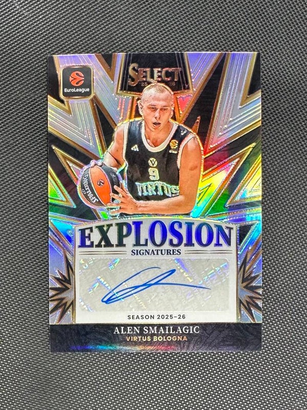 Alen Smailagić Auto Panini Select Euroleague 2025/26 Explosion Signatures Prizm #ES-ALN