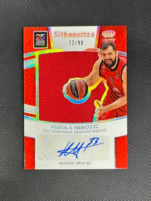 Nikola Mirotić /99 Auto-Patch Panini Crown Royale Euroleague 2024/25 Silhouettes #SIL-MIR