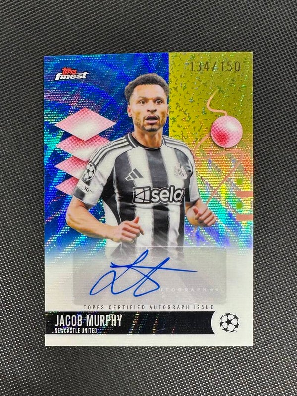 Jacob Murphy /150 Auto Topps Finest UEFA Club Competitions 2025/26 Blue #BA-MU