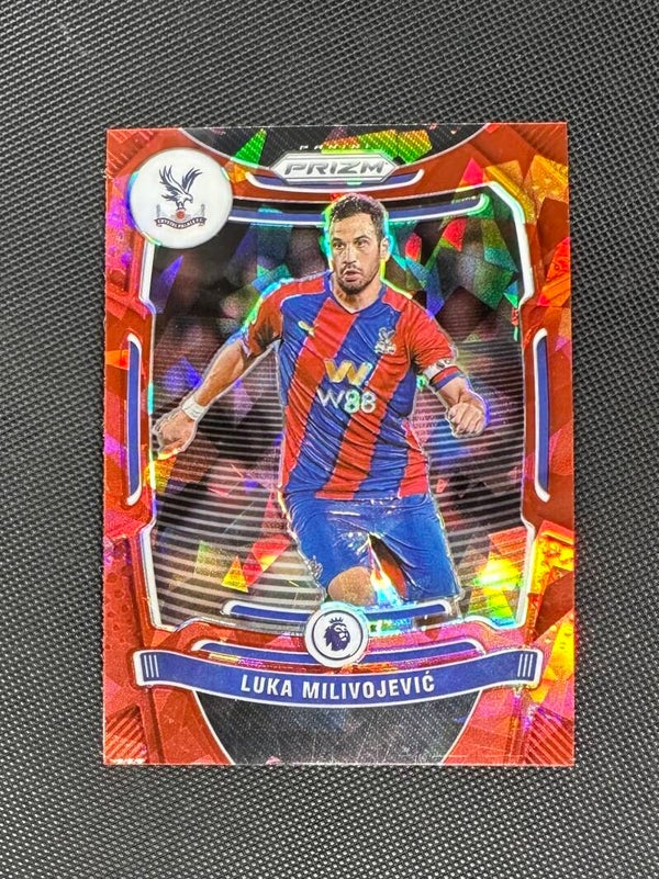 Luka Milivojevic Panini Prizm Premier League 2021/22 Red Cracked Ice Prizm #292 CRYSTAL PALACE
