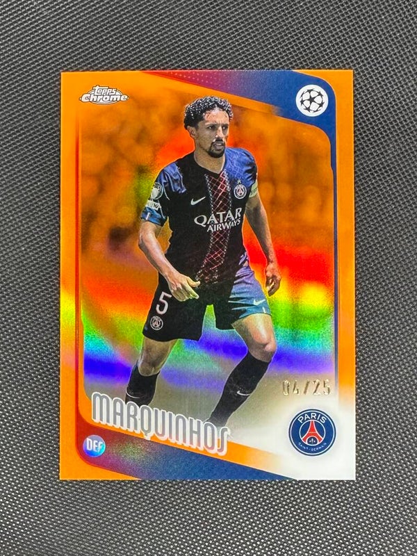 Marquinhos /25 Topps Chrome UEFA Club Competitions 2025/26 Orange #92