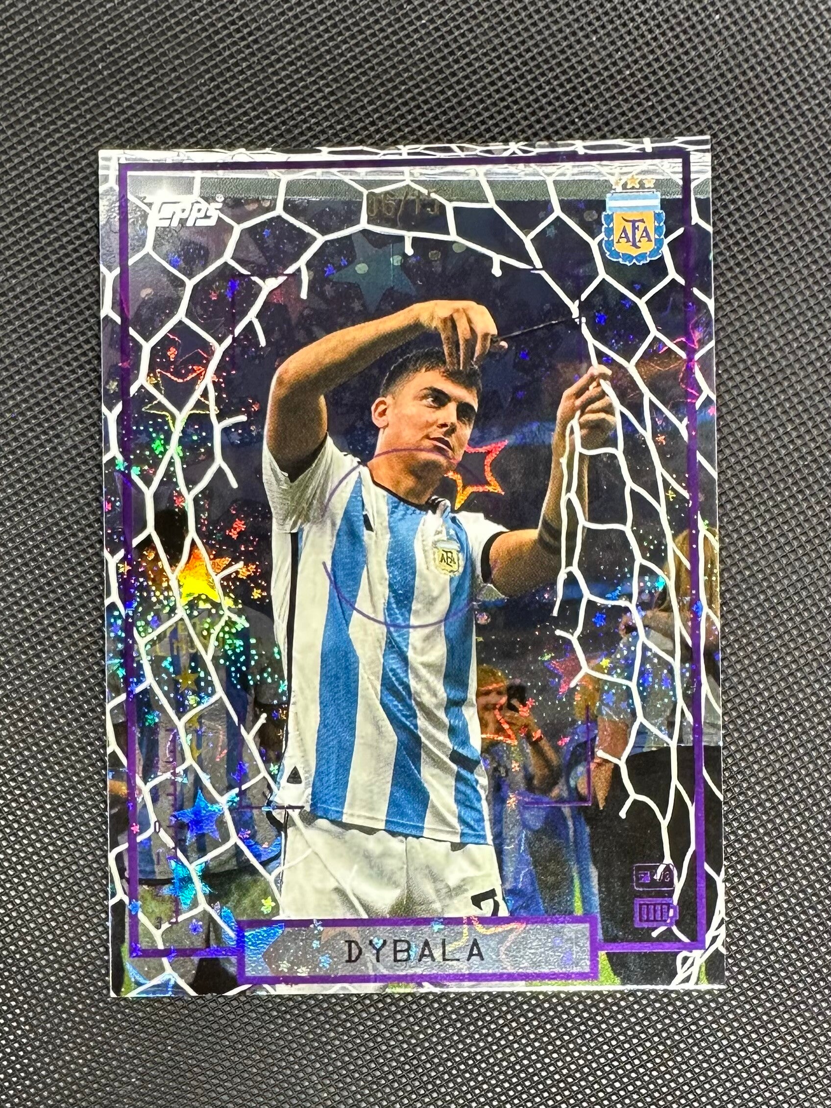 Paulo Dybala /15 Topps Focus Argentina 2025 Purple AFA Starballer #23