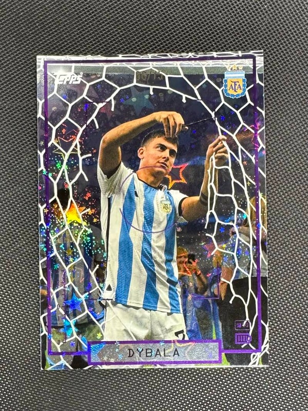 Paulo Dybala /15 Topps Focus Argentina 2025 Purple AFA Starballer #23