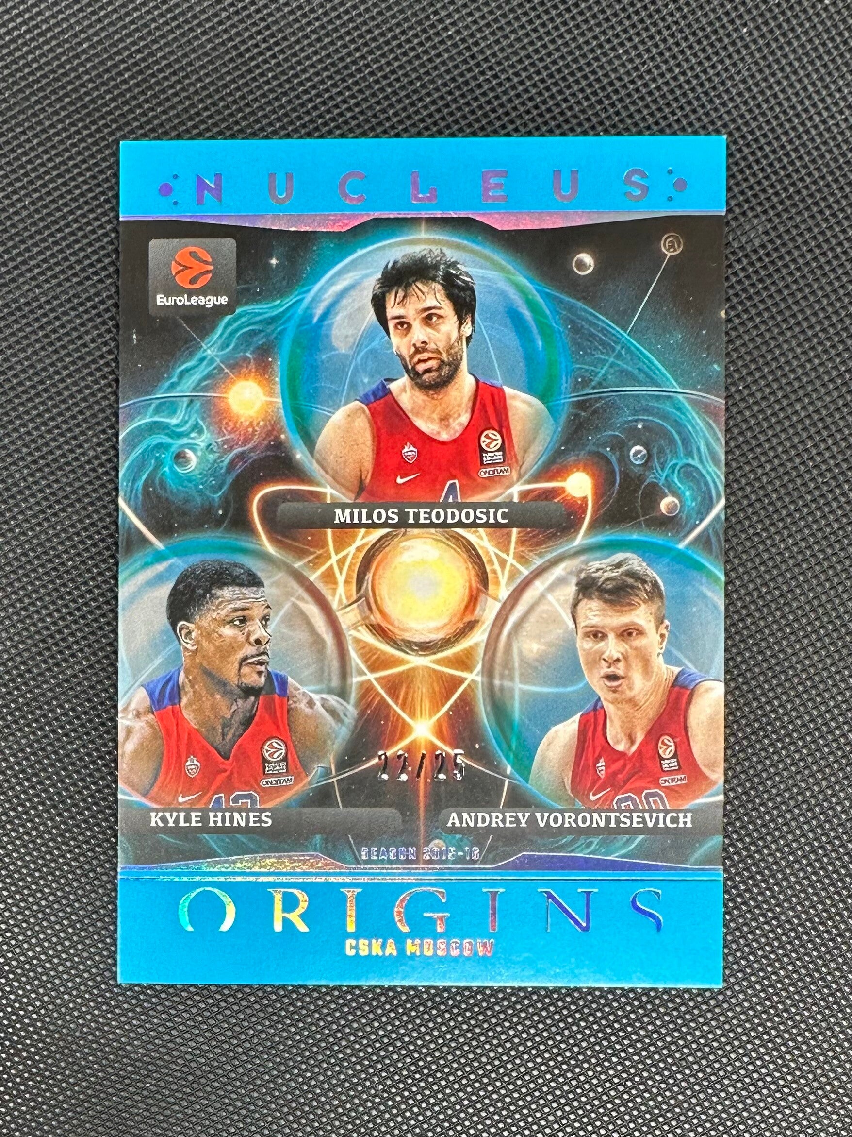 Miloš Teodosić/Andrey V./Kyle H. /25 Panini Origins Euroleague 2025/26 Nucleus - Turquoise #23