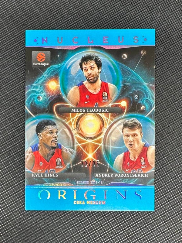 Miloš Teodosić/Andrey V./Kyle H. /25 Panini Origins Euroleague 2025/26 Nucleus - Turquoise #23
