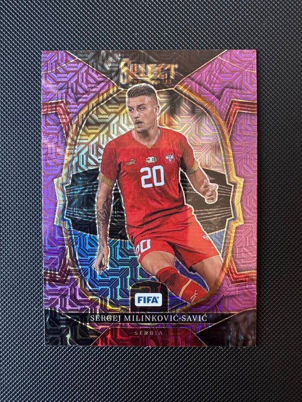 Sergej Milinković Savić Panini Select FIFA 2022/23 Purple Mojo Terrace Prizm #54