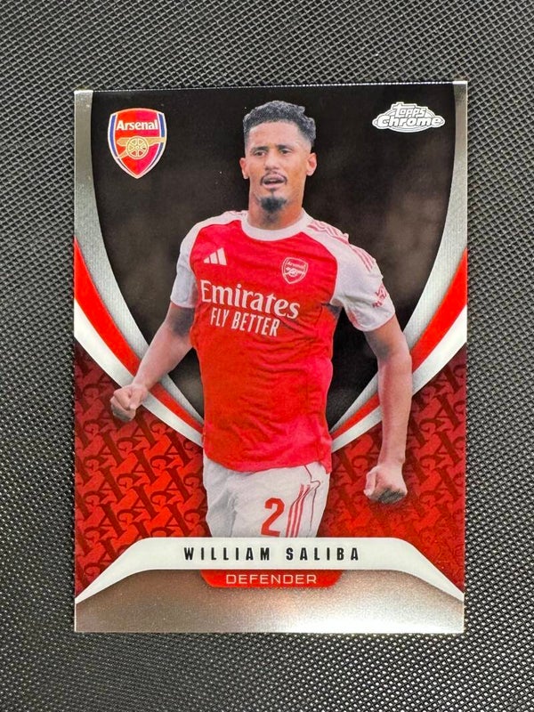 William Saliba Topps Chrome Arsenal 2025/26 #7