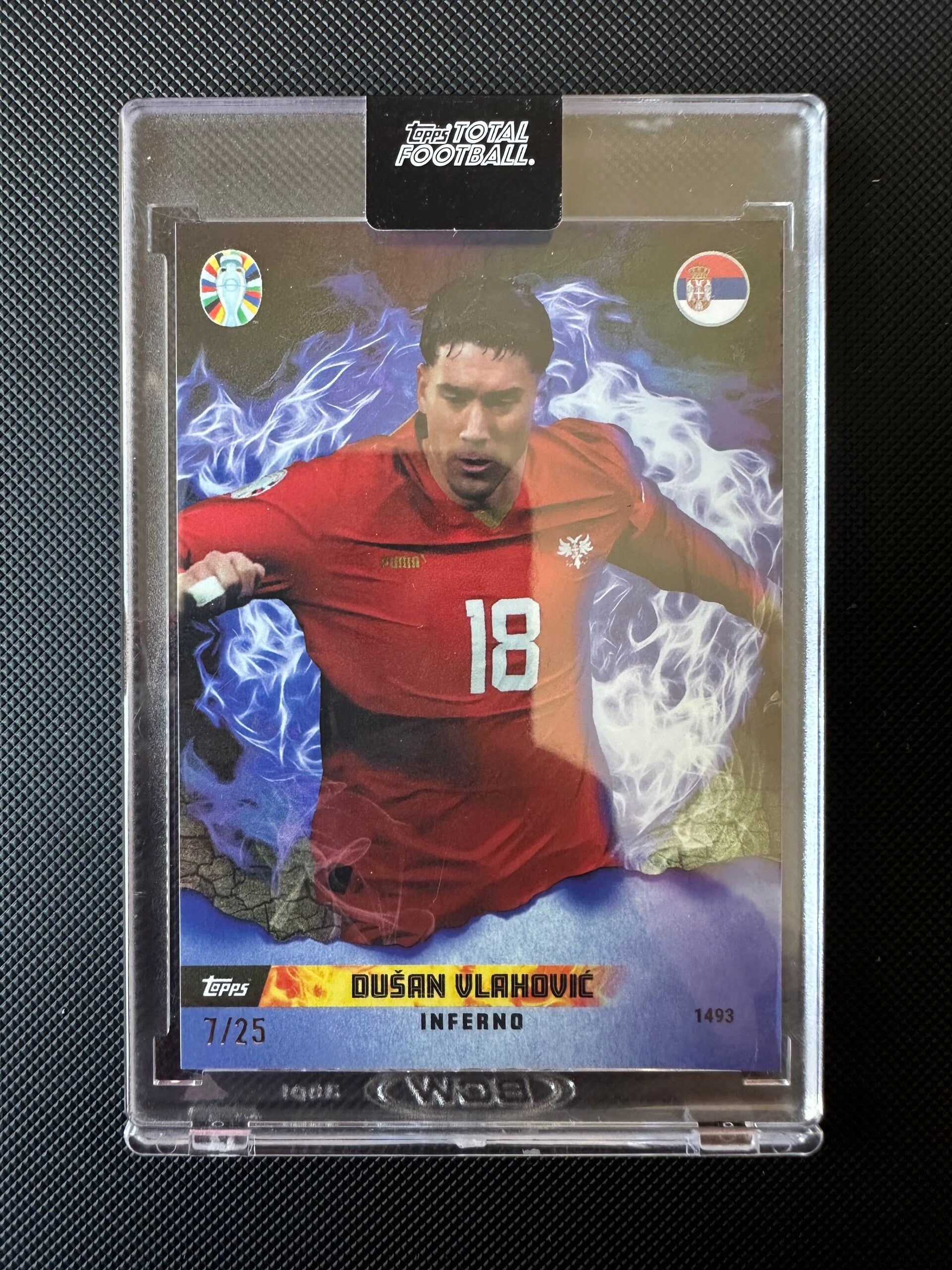 Dušan Vlahović /25 Topps Total Football UEFA Euro 2024 Inferno