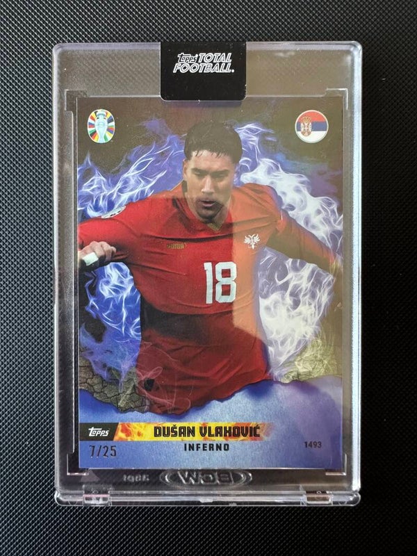Dušan Vlahović /25 Topps Total Football UEFA Euro 2024 Inferno