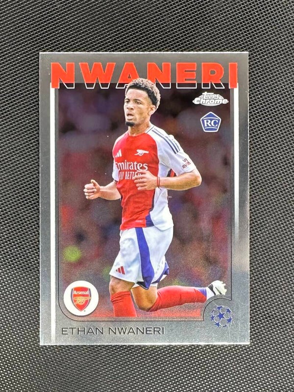 Ethan Nwaneri Rookie Topps Chrome UEFA Club Competitions 2024/25 #158