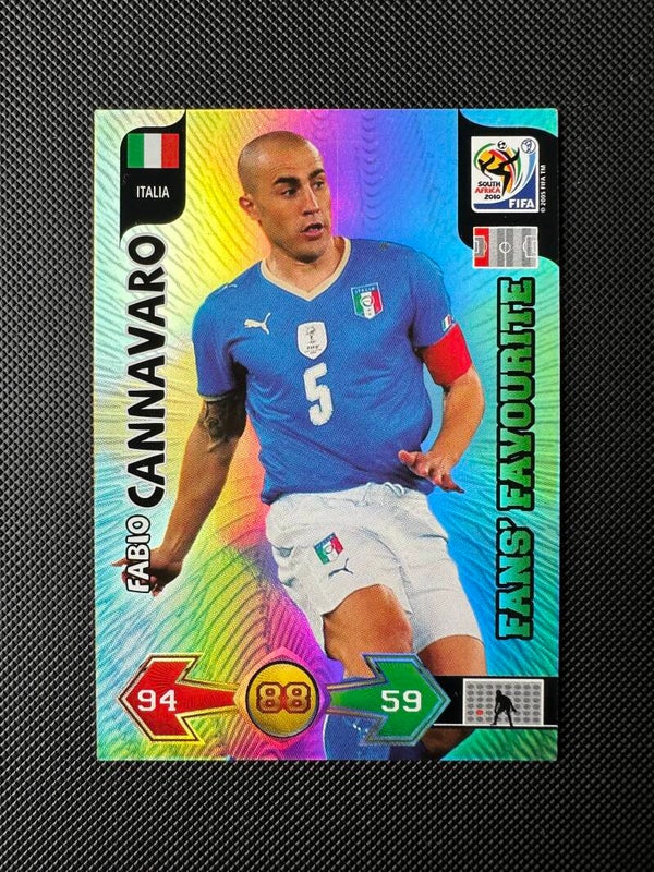 Fabio Cannavaro Panini Adrenalin XL FIFA World Cup South Africa 2010 Fans Favourite