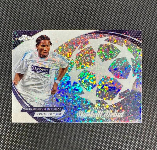 Didier Drogba Topps Chrome UEFA CC 2023/24 Starball Debut #SD-7 MARSEILLE