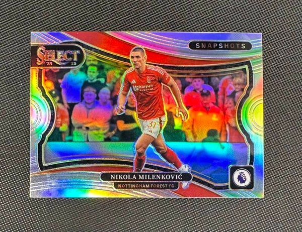 Nikola Milenković Panini Select Premier League 2024/25 Snapshots Prizm #15 NOTTINGHAM FOREST