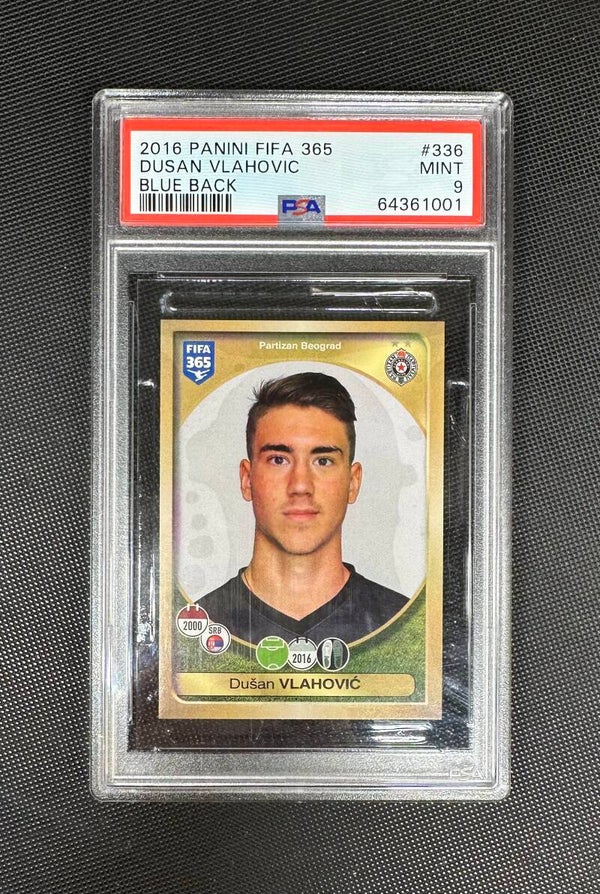 Dušan Vlahović PSA9 Panini Fifa365 2016 Blue Back *336