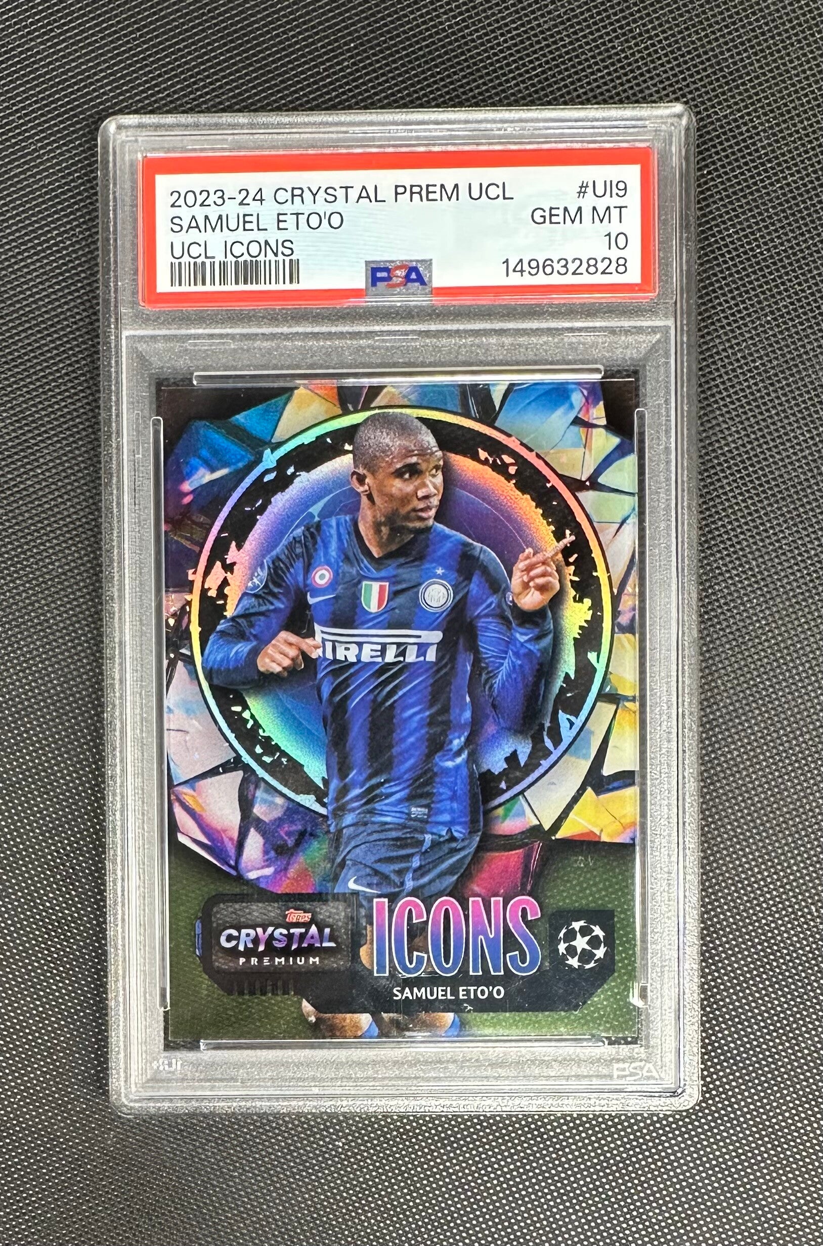 Samuel Etoo PSA10 Topps Crystal Premium UEFA CL 2023/24 UCL Icons #UI-9