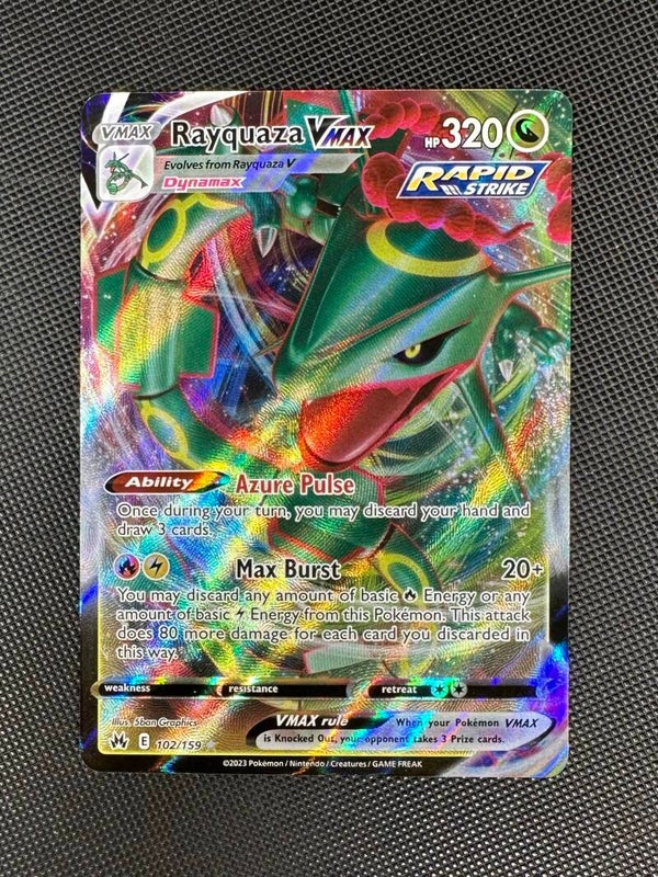 Rayquaza Vmax 102/159 Crown Zenith Ultra - Rare Holofoil