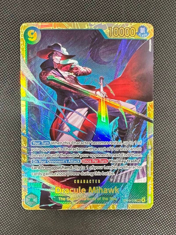 Dracule Mihawk OP14-119 The Azure Sea's Seven - Secret Rare