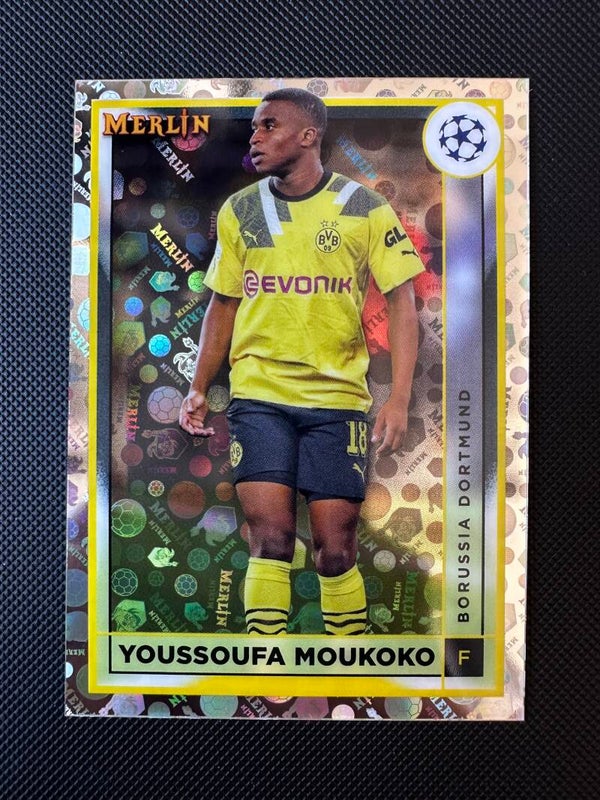 Youssoufa Moukoko Topps Merlin Chrome 2023 Vintage Refractor #30