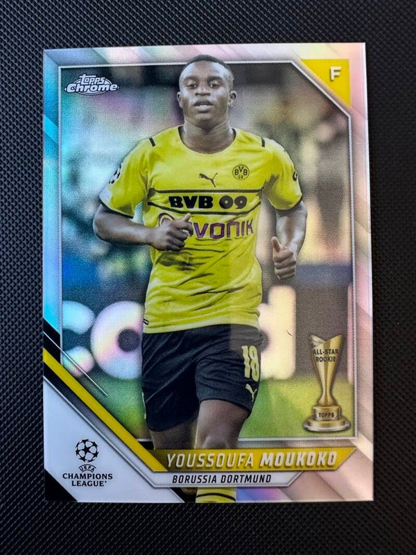 Youssoufa Moukoko Topps Chrome UEFA CL 2022 Refractor #194