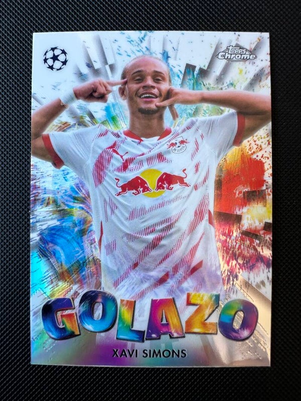 Xavi Simons Topps Chrome 2025 Golazo Refractor #GZ-14 LEIPZIG