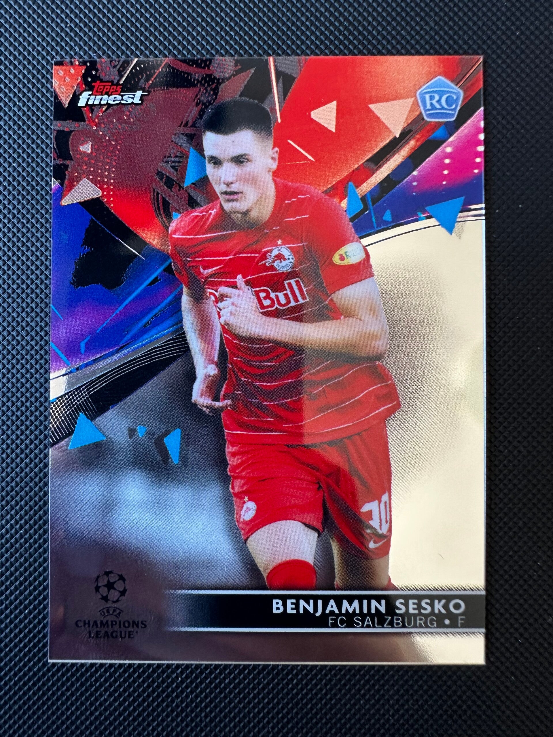 Benjanim Sesko Rookie Topps Finest UEFA CL 2021/22 Silver Refractor #4 SALZBURG