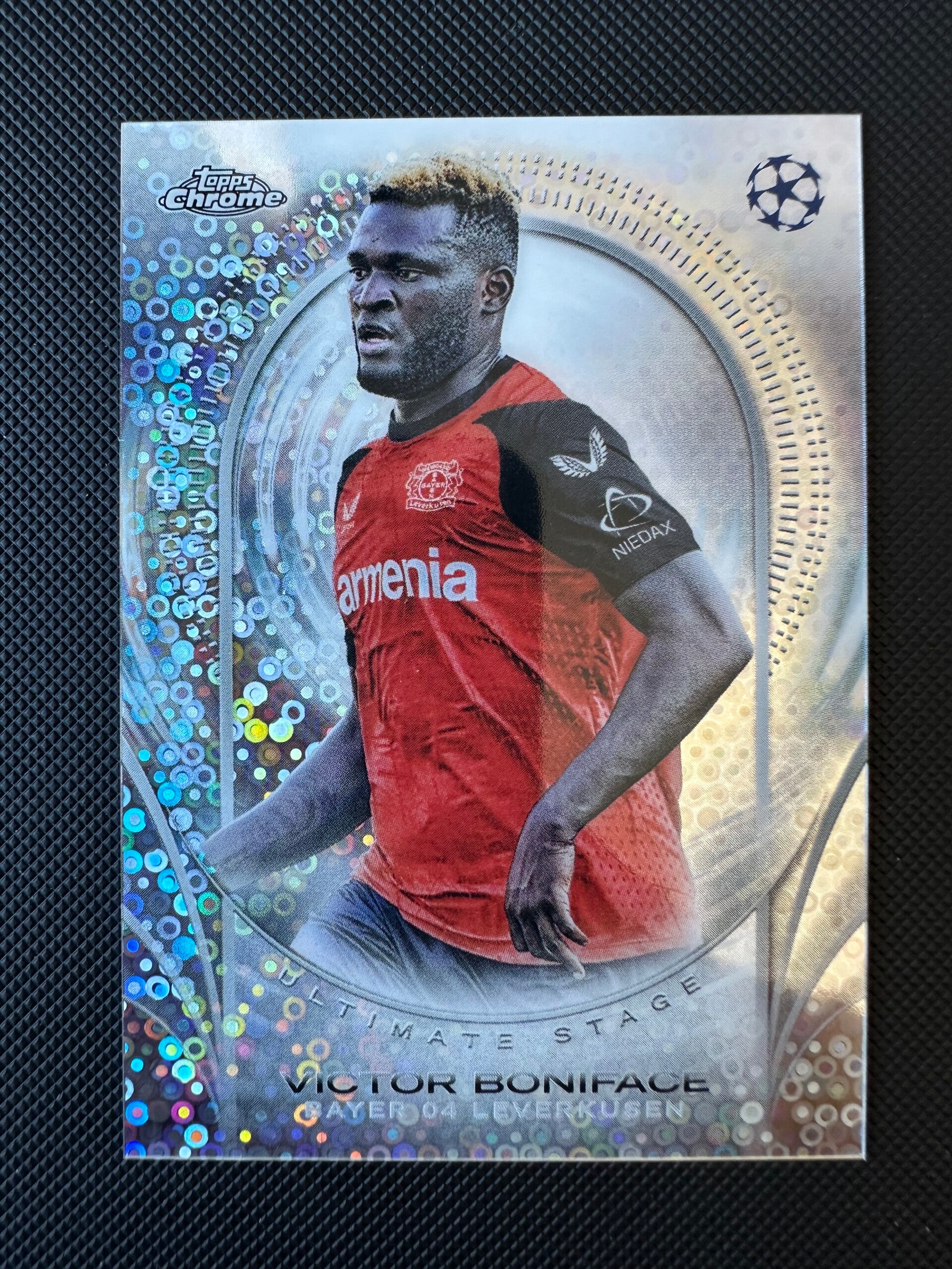 Victor Boniface Topps Chrome UEFA CC 2024/25 Ultimate Stage Chrome #USC-10 B. LEVERKUSEN