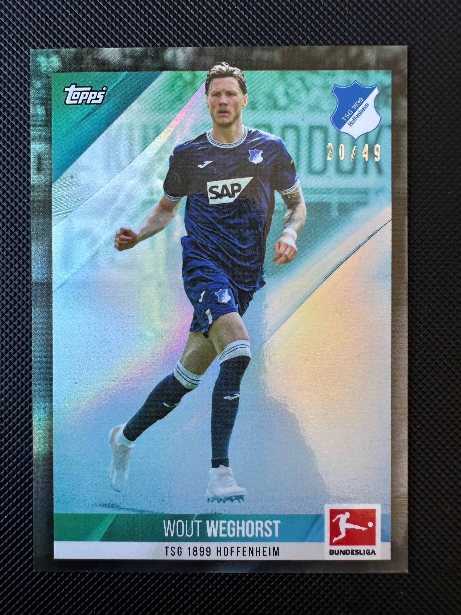 Wout  Weghorst /49 Topps Bundesliga 2023/24 Aqua-Stars Of Seasons TSG HOFFENHEIM