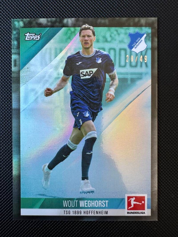 Wout  Weghorst /49 Topps Bundesliga 2023/24 Aqua-Stars Of Seasons TSG HOFFENHEIM