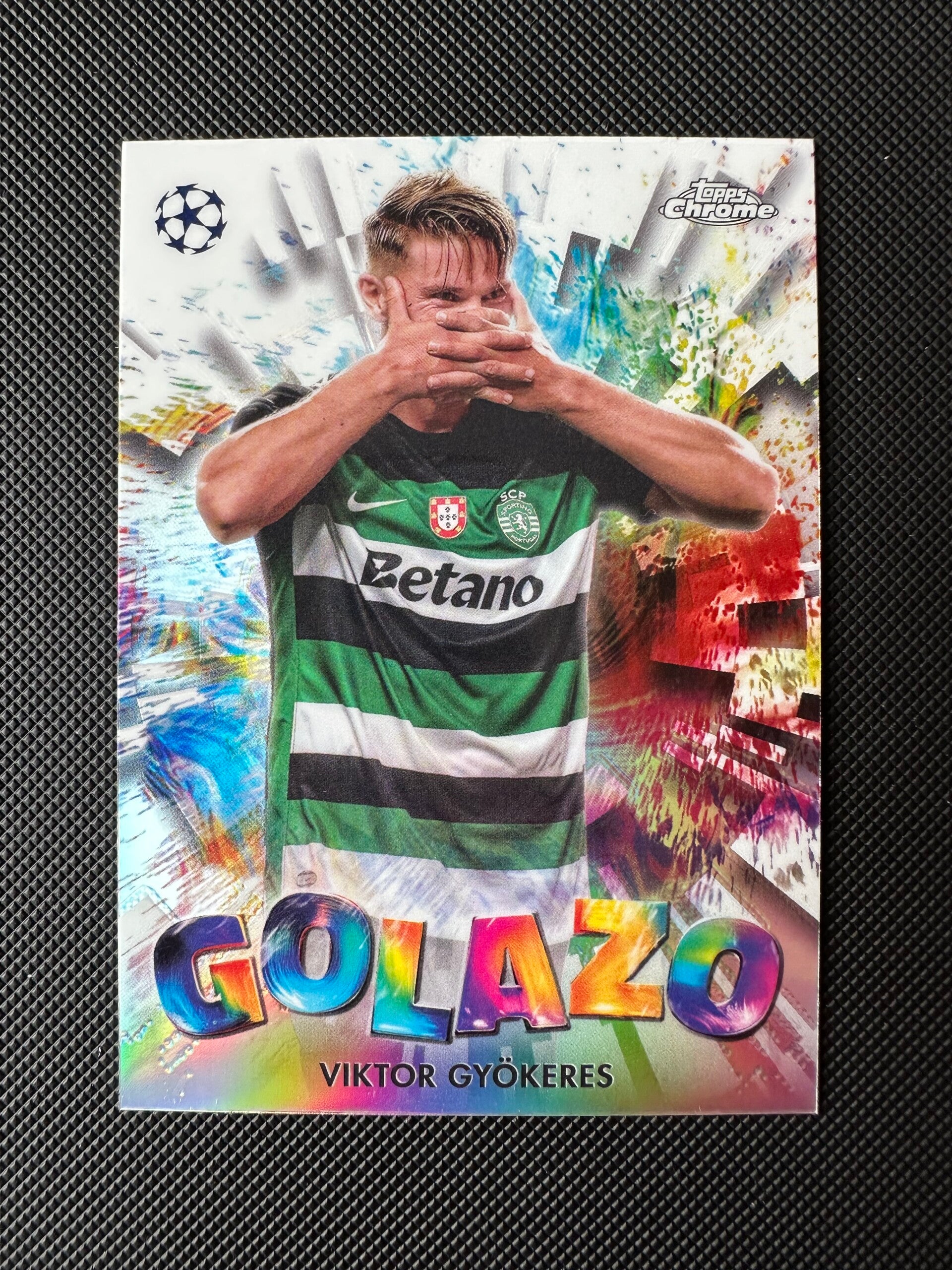 Viktor Gyokeres Topps Chrome 2025 Golazo Refractor #GZ-19 SPORTING
