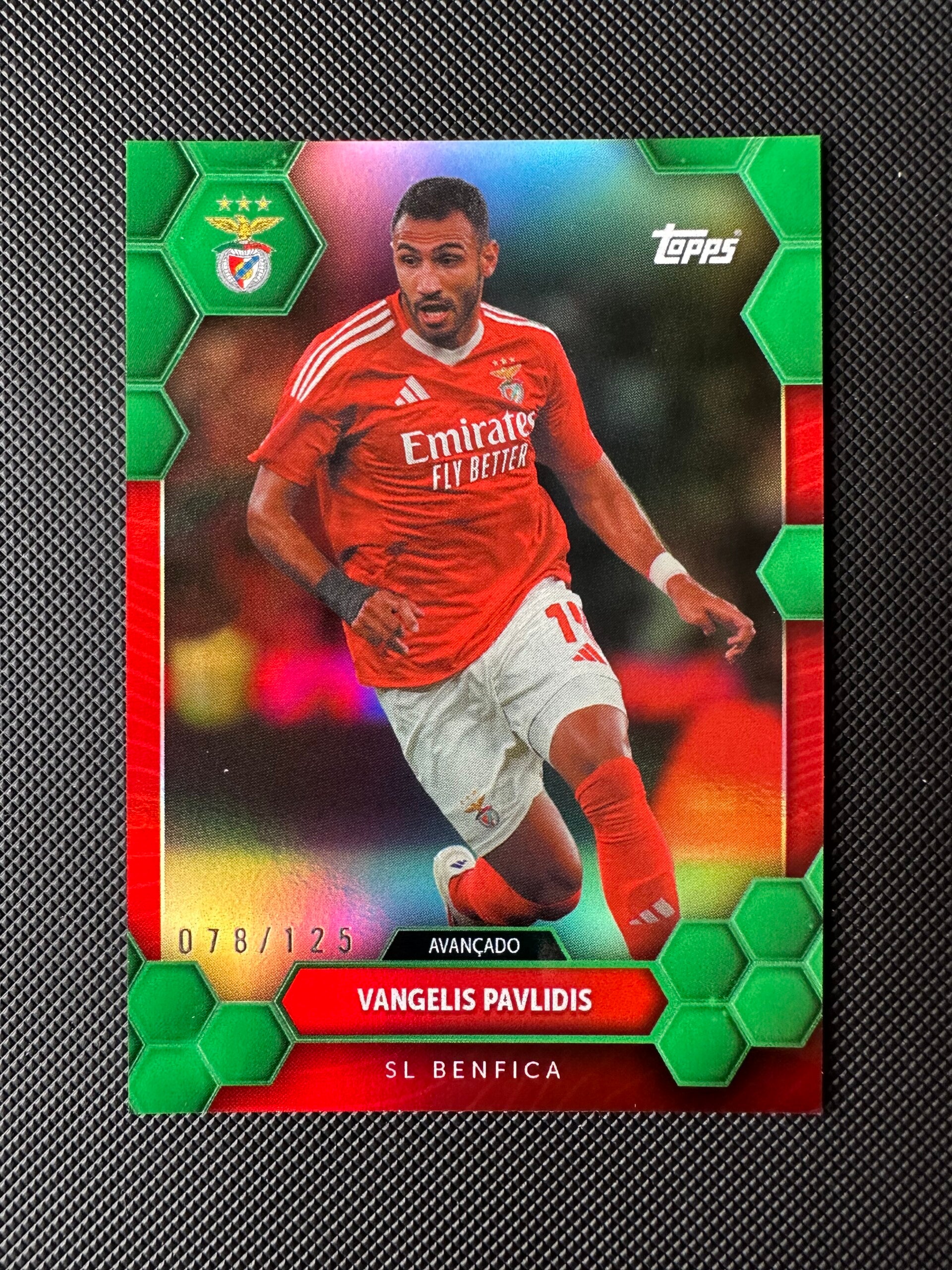 Vangelis Pavlidis /125 Topps Fan Set 2024 Refractor #20 BENFICA