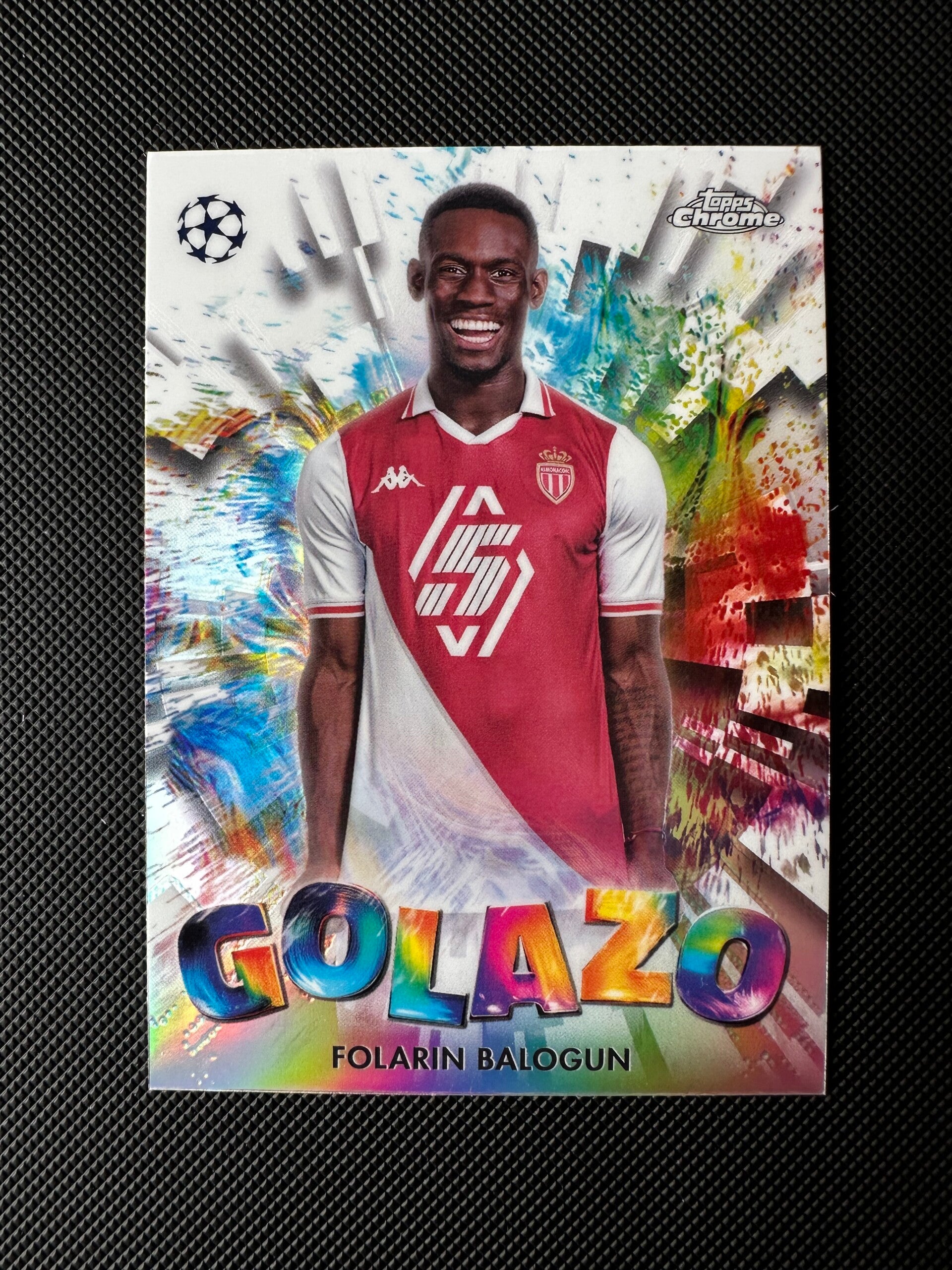 Florian Balogun Topps Chrome 2025 Golazo Refractor #GZ-26 MONACO